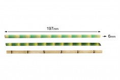 Kağıt çubuk 197x6 mm ekolojik yeşil - 25 adet