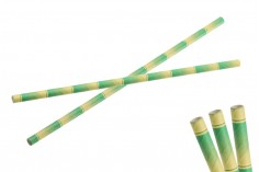Хартиени зелени екологични сламки с размери  - 25 бр./пакет