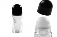 Siyah plastik kapaklı 50 ml cam roll-on şişe