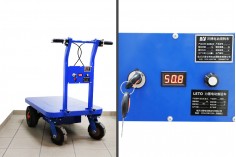 Електрическа товарна платформа в синьо - до 500 кг