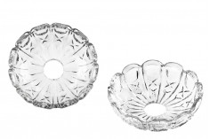 Стъклена плоча с дупка  (2,6 см) за свещници и полилеи