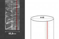 Термосвиваема капсула с ширина 65,8 mm с прорез - Φ 40)