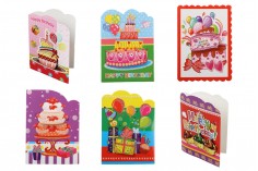 Doğum günü tebrik kartları - 120 adet (çeşitli tasarımlar)