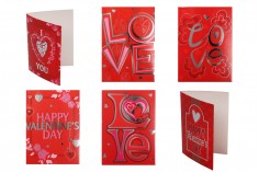 Sevgililer Günü tebrik kartları - 120 adet (çeşitli tasarımlar)