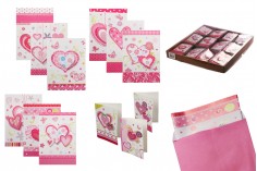 Kalp tasarımlı tebrik kartları - 120 adet (farklı tasarımlar)