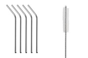 Metalik çubuklar,  240 mm paslanmaz çelik temizleme fırçası (5 + 1 adet)