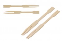 Малки бамбукови вилички  85 мм - пакет 100 бр