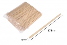 Дървени пръчки с размери 75х6х1,3 мм - опаковка от 1000 броя