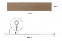 El ısıyla yapıştırma için yedek kumaş 225x35 mm ve tel 225x2 mm