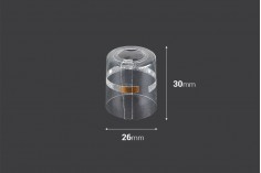 Capsule 22x25 mm transparent and heat-shrinkable