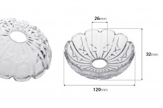 Прозрачна стъклена плоча с отвор в центъра (26 мм) за свещници 