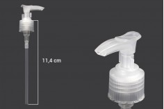 Пластмасова помпа лисон 24/410, подходяща за сапун, крем, шампоан и др.
