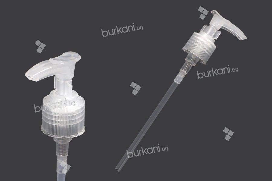Пластмасова помпа лисон 24/410, подходяща за сапун, крем, шампоан и др.