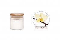 Ароматна ръчно изработена свещ Sweet Vanilla  - 110 гр с дървен фитил