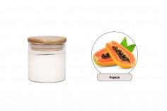 Ahşap fitilli papaya aromalı soya mumu (110gr)
