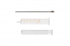 10 ml стъклена спринцовка с метална игла