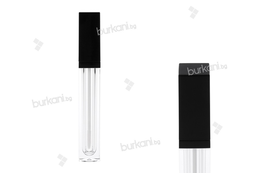 Siyah kapaklı 8 ml dudak parlatıcısı şişesi
