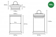 Cam kapaklı cam kavanoz 150 ml