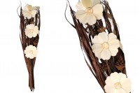 Декоративни клончета  80см с бели цветя