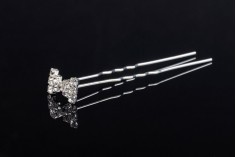 Декоративна метална брошка Панделка  (ширина 14 мм, височина 9 мм) - 20 бр
