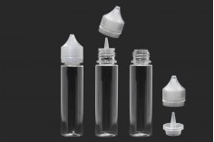 Пластмасова бутилка 60 мл тип Chubby Gorılla с прозрачна предпазна капачка за електронна цигара 