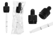 Стъклена пипета за бутилки 100 мл с CRC защита, с черен пластмасов биберон