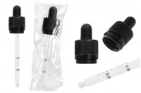 CRC emniyeti ile 100 ml damlalık, siyah MAT emzik ve mezuniyet - elektronik sigara için de uygun (bireysel paket)