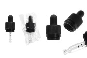 Стъклена пипета за 5 мл с черен пластмасов биберон,  CRC защита, подходящи и за електронни цигари