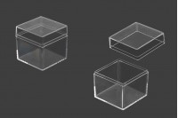 Квадратни пластмасови прозрачни кутийки - 12 бр