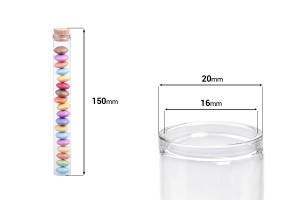 Стъклени епруветки с тапа за бонбониери за сватба или кръщене-изображение_размери