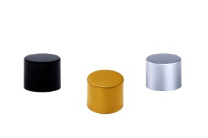 Алуминиеви  UV сребристи, златисти и черни  ΜΑΤ капачки с PP18mm с вътрешен разделител-изображение_продукт