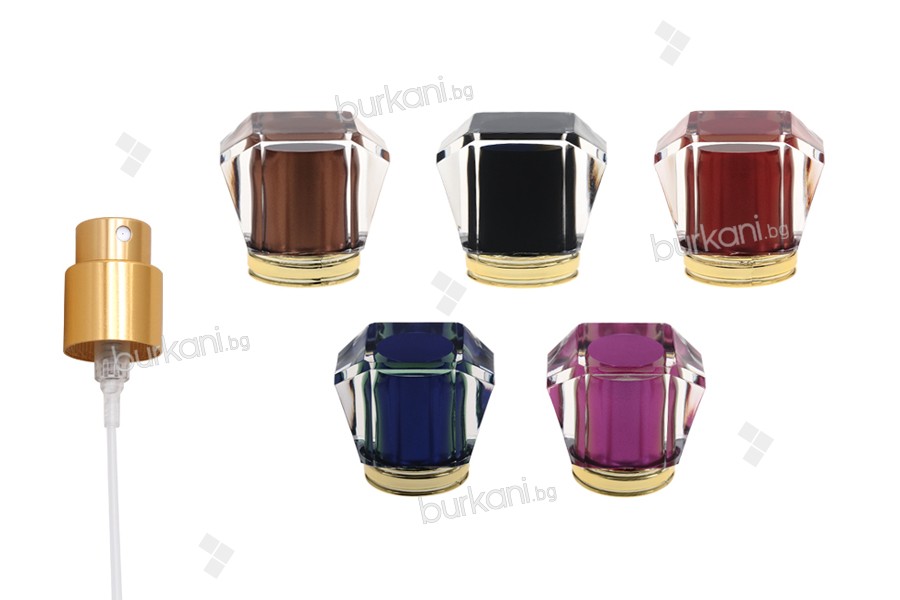 Комплект - златист спрей с различни цветове капачки (pp15)
