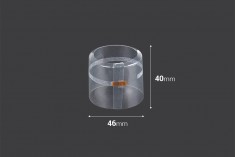 Capsule 42x40 mm transparent and heat-shrinkable with a hole