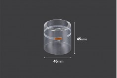 Capsule 46x40 mm transparent and heat-shrinkable with a hole