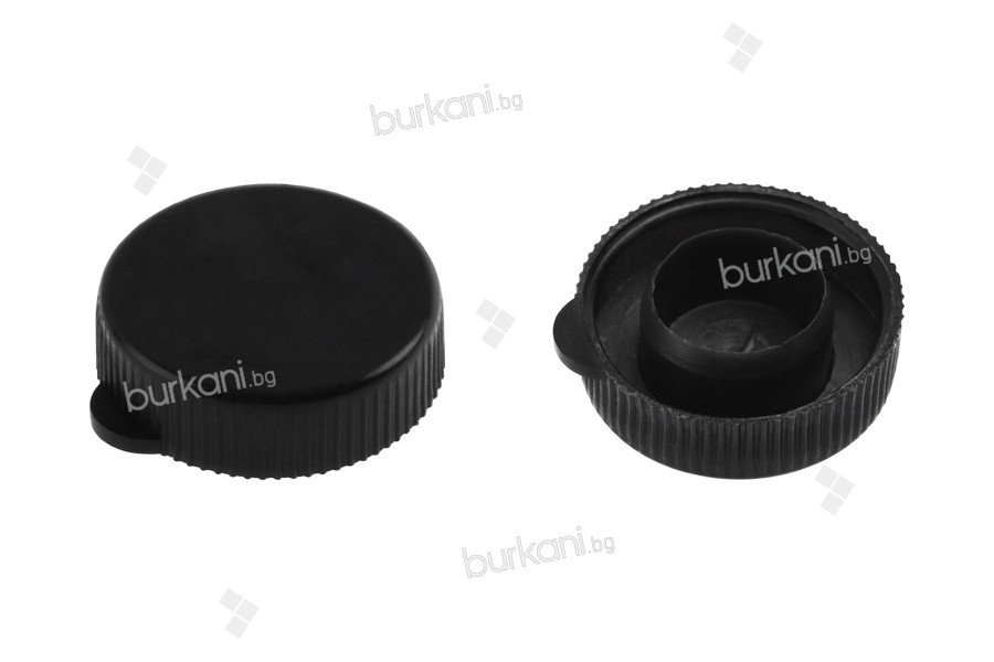 Пластмасова капачка черна без защитен пръстен  - 12 бр