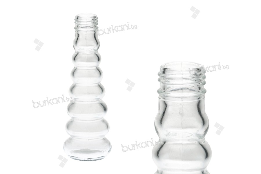 Стъклена бутилка за зехтин или оцер с размери  55x165 - 100 ml