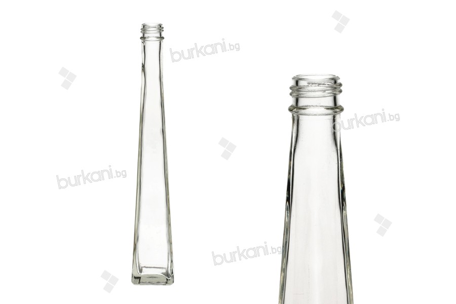 Стъклена декоративна бутилка с размери  50x300 - 200 ml