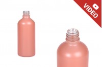 Стъклена розова МАТ бутилка 100 мл за етерични масла с гърловина ПП18 