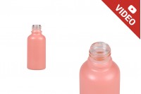 Стъклена Матова Розова бутилка за етерични масла 30 мл 
