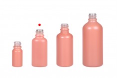 Стъклена Матова Розова бутилка за етерични масла 30 мл 