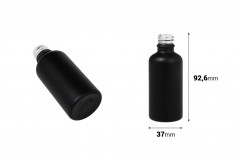 Стъклена черна матова бутилка 50 мл за етерични масла ПП18 