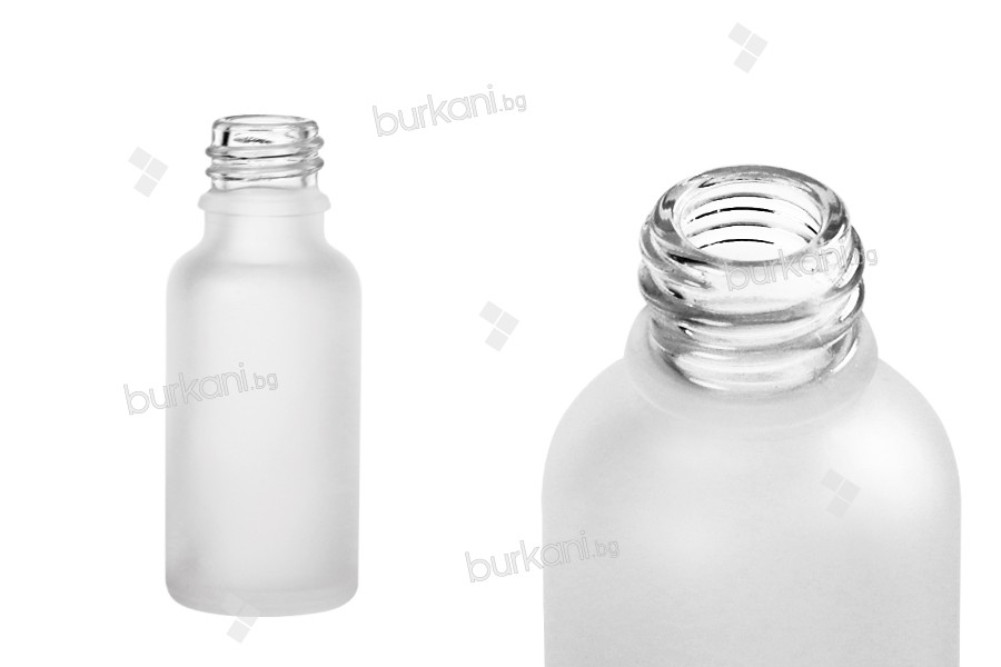 Стъклена Матова бутилка 20 мл за етерични масла с гърловина PP18
