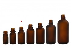 Стъклена кафява матова бутилка за етерични масла  15 ml (PP 18)
