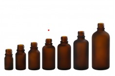 Стъклена кафява матова бутилка  20 ml (PP 18)