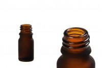 Стъклена кафява Матова бутилка за етерични масла 5 мл  (PP 18)