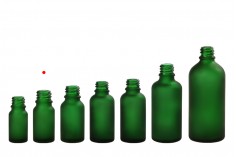 Стъклена матова зелена бутилка 10 мл за етерични масла 
