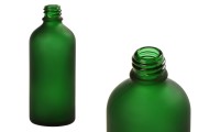 Стъклена матова зелена бутилка 100 мл за етерични масла 