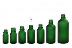 Стъклена зелена матова бутилка 20 мл за етерични масла 