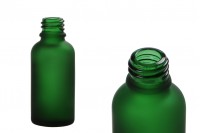 Стъклена зелена матова бутилка за етерични масла 30 мл