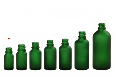 Стъклена зелена матова бутилка за етерични масла 5 мл